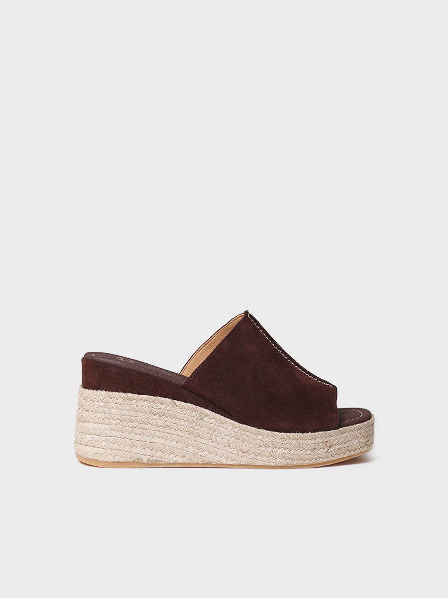 Toni Pons Miriam espadrilles compensées cuir divisé talon 8 cm