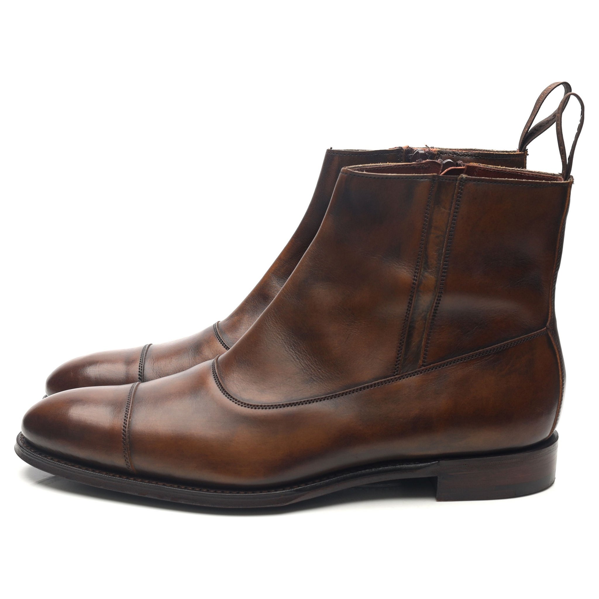 Cheaney Isleworth boots cuir marron foncé zip pointure UK 7