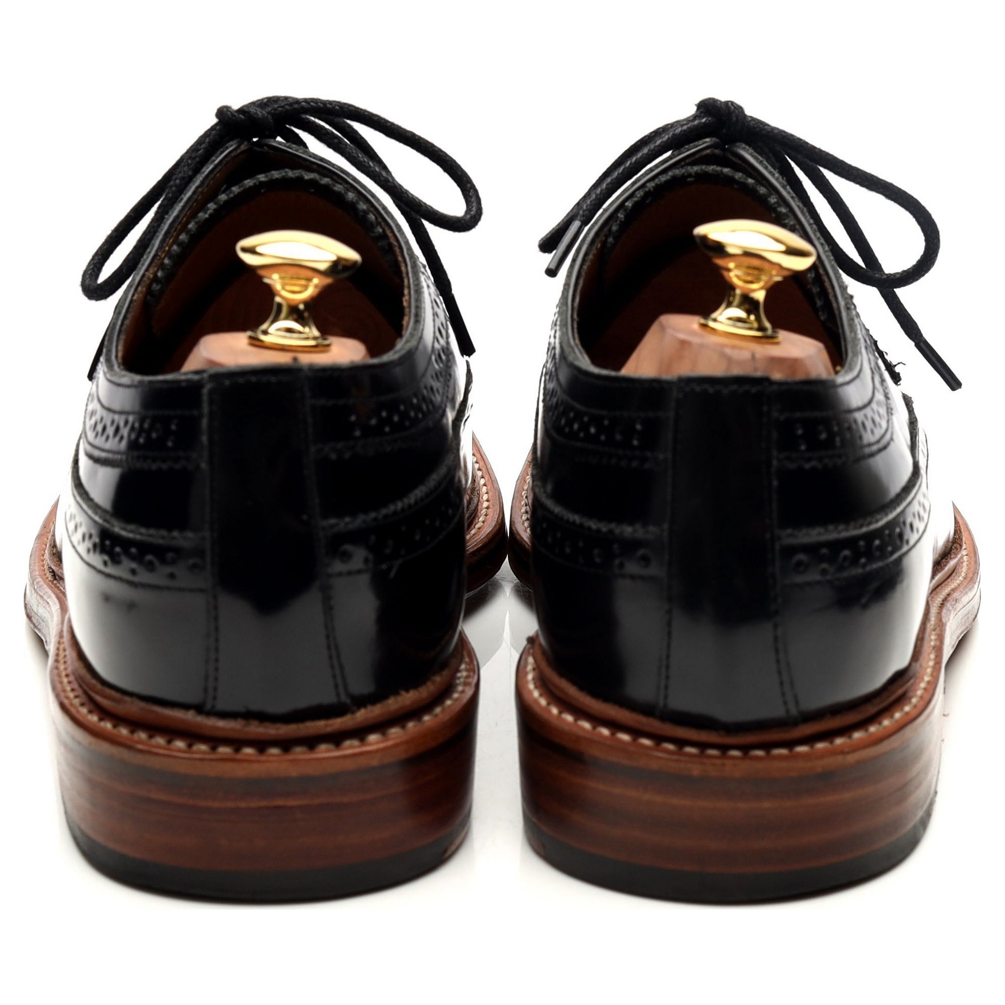 Grenson Sid derby brogues cuir noir 10 UK
