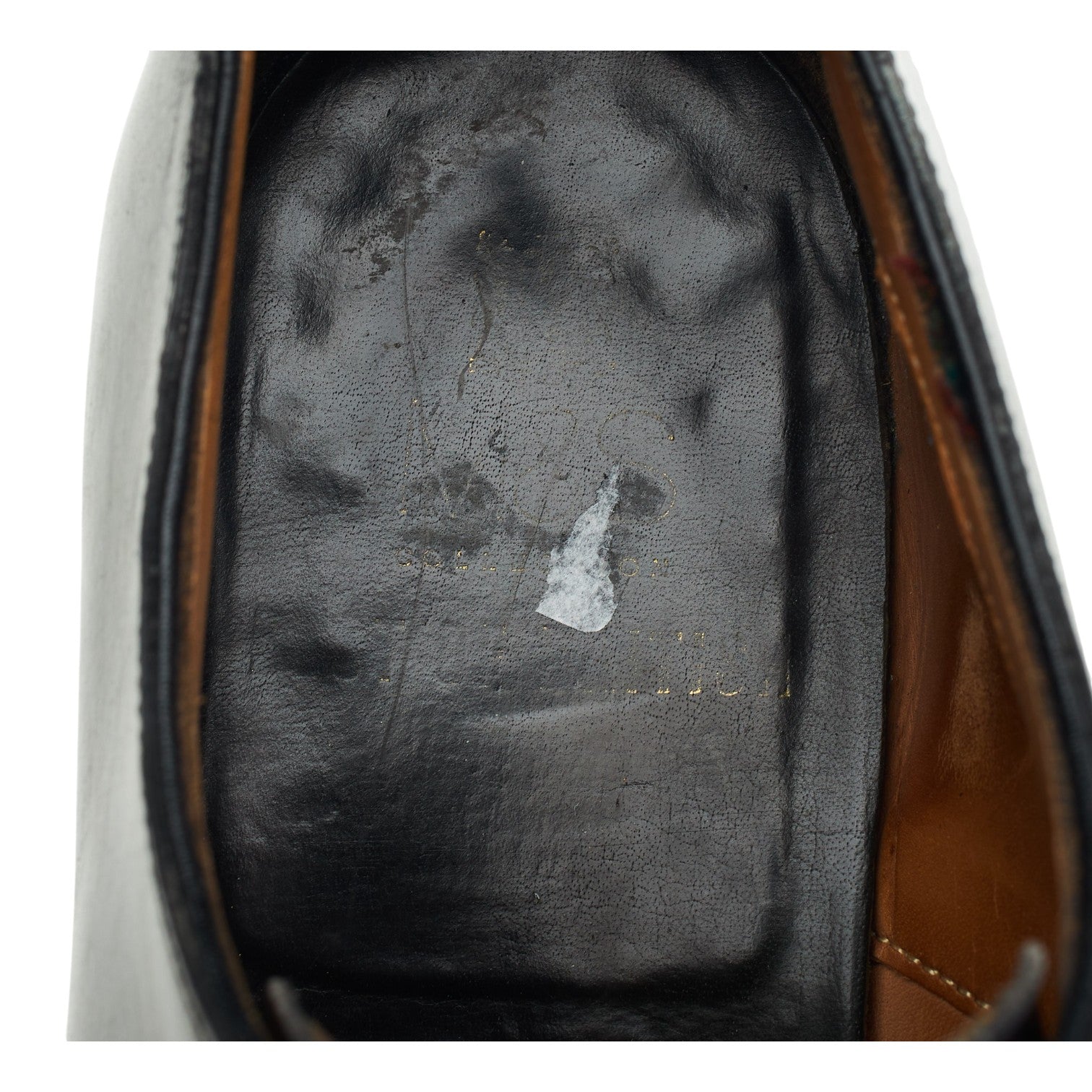 M&S Wholecut oxford cuir noir UK 7
