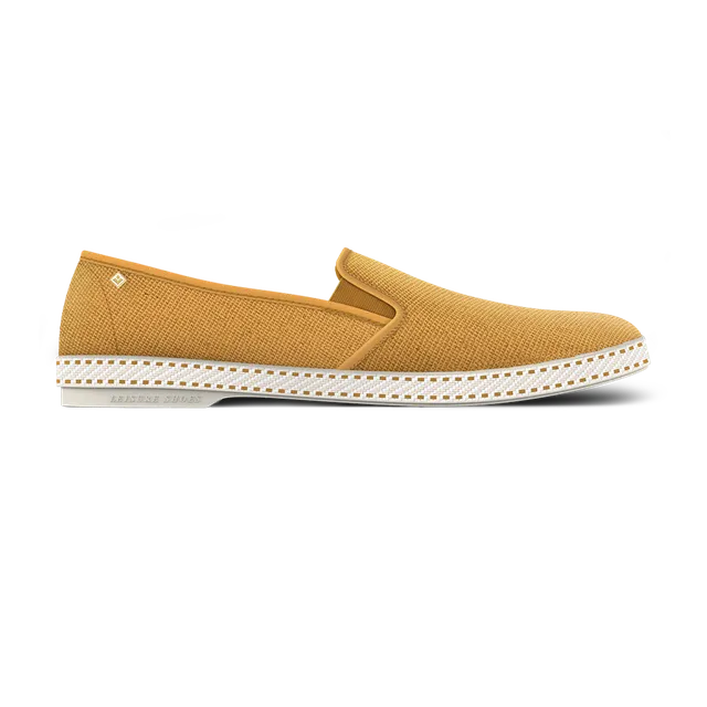 Rivieras Classic Toile Curry espadrilles jaune coton