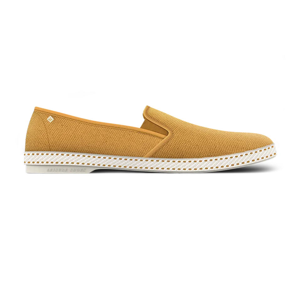 Rivieras Classic Toile Curry espadrilles jaune coton