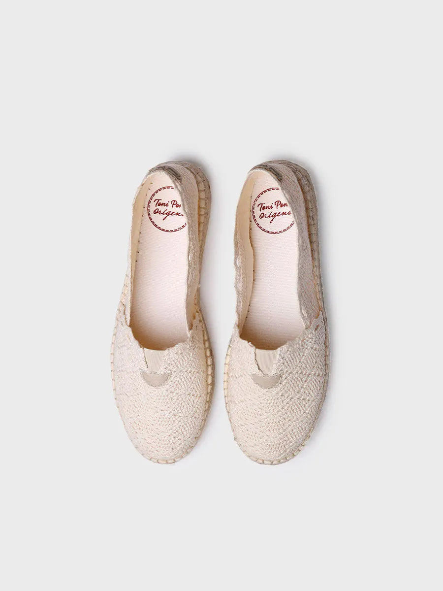 Toni Pons Aitana espadrille crochet écru