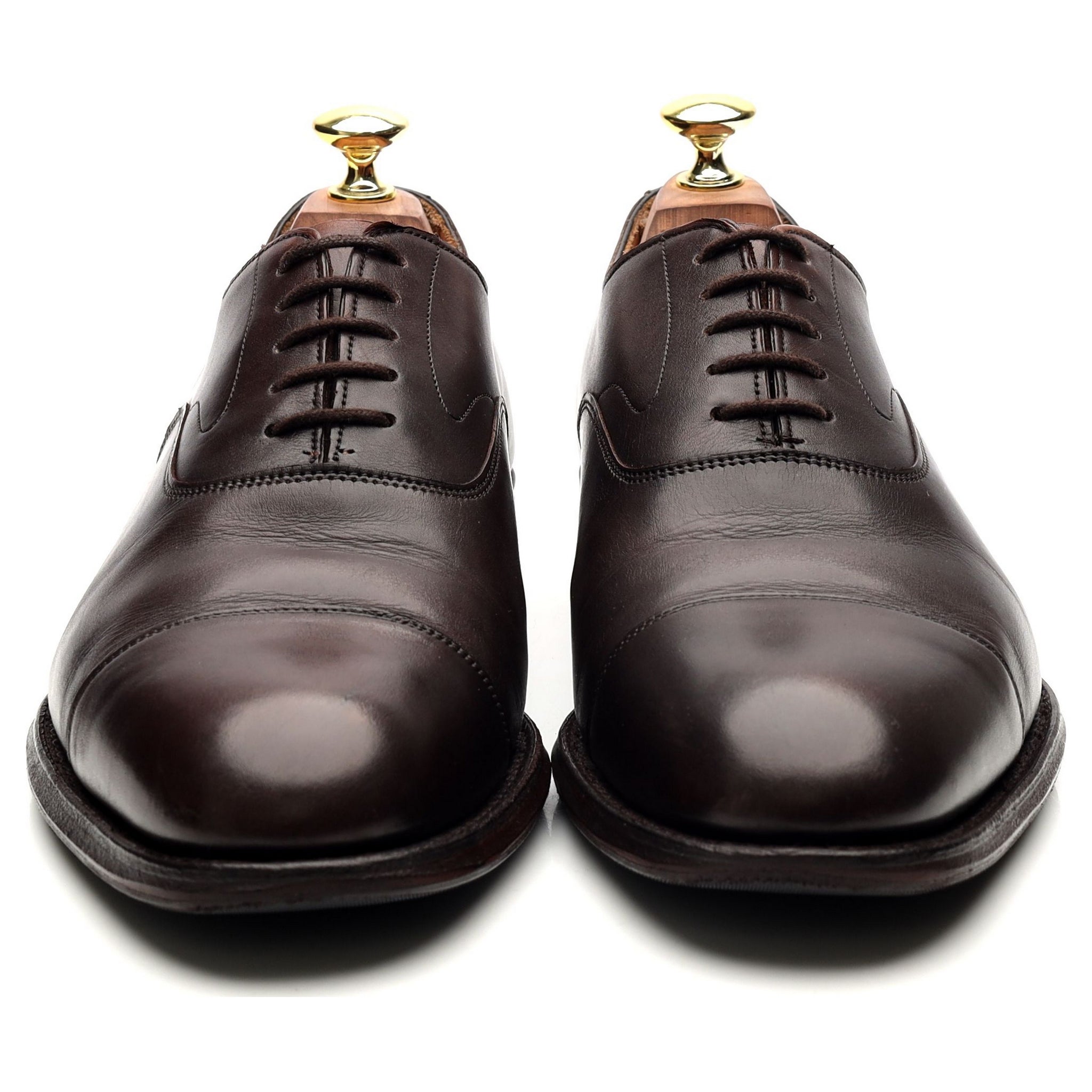 Cheaney Alfred oxford cuir marron foncé UK 7 semelle cuir