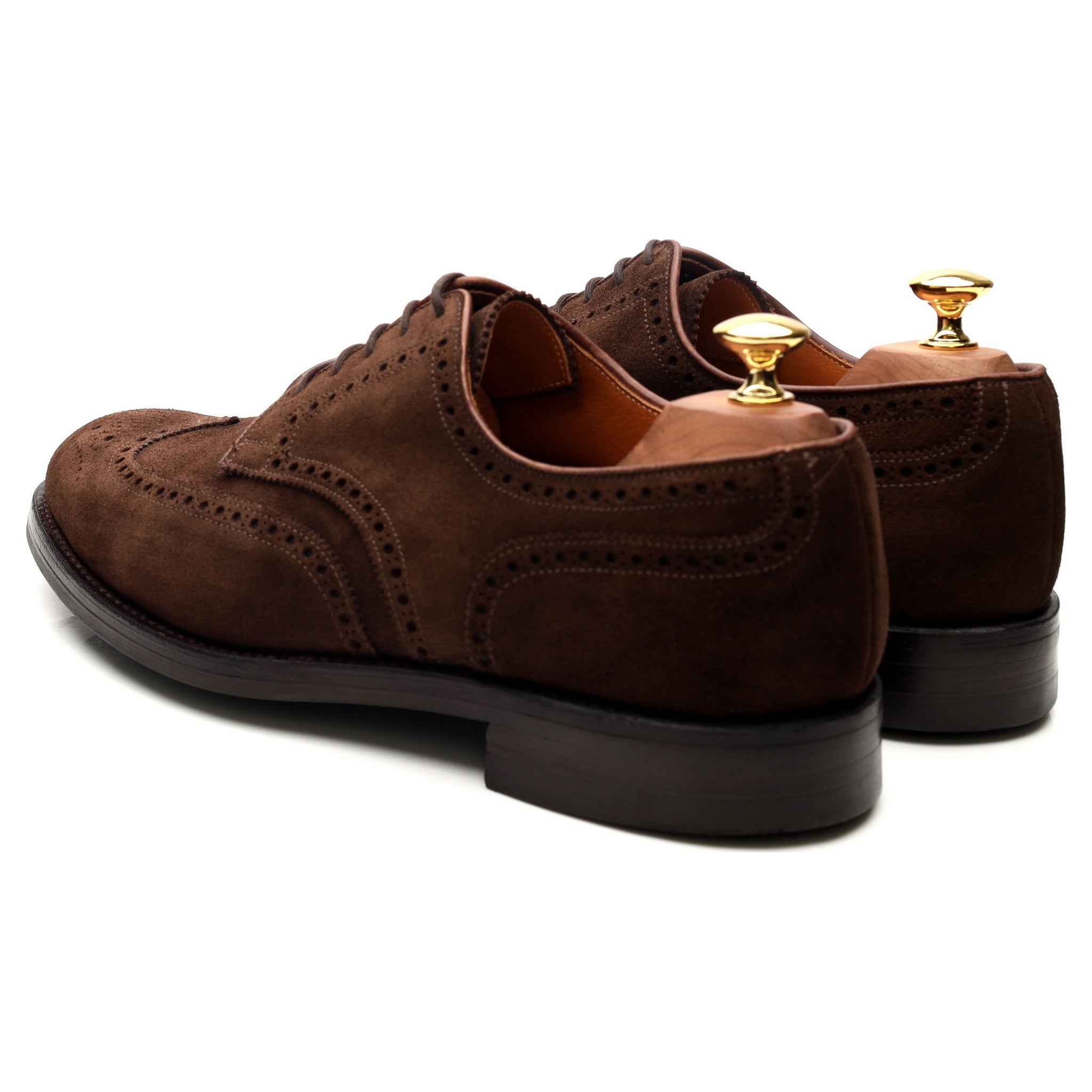 Crockett & Jones Cardiff derbies daim marron UK 9