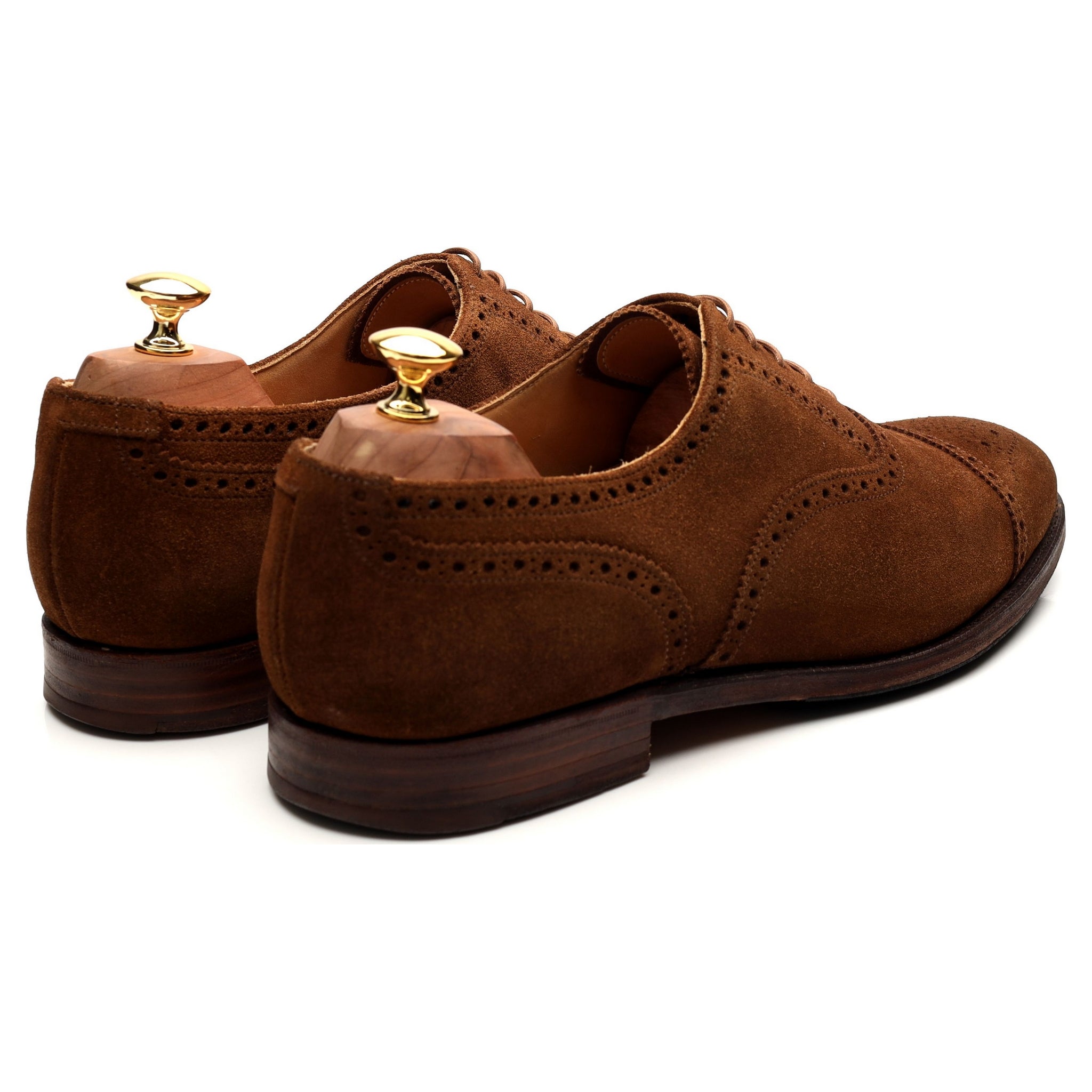 Shipton & Heneage Winchester richelieu semi-brogue daim marron 10,5