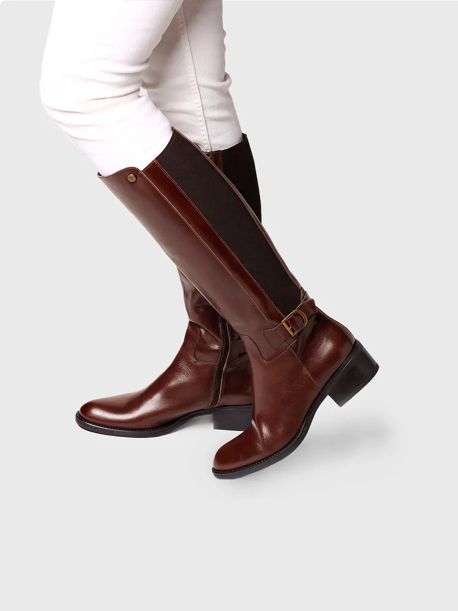 Toni Pons Tacoma-P botte haute femme cuir marron