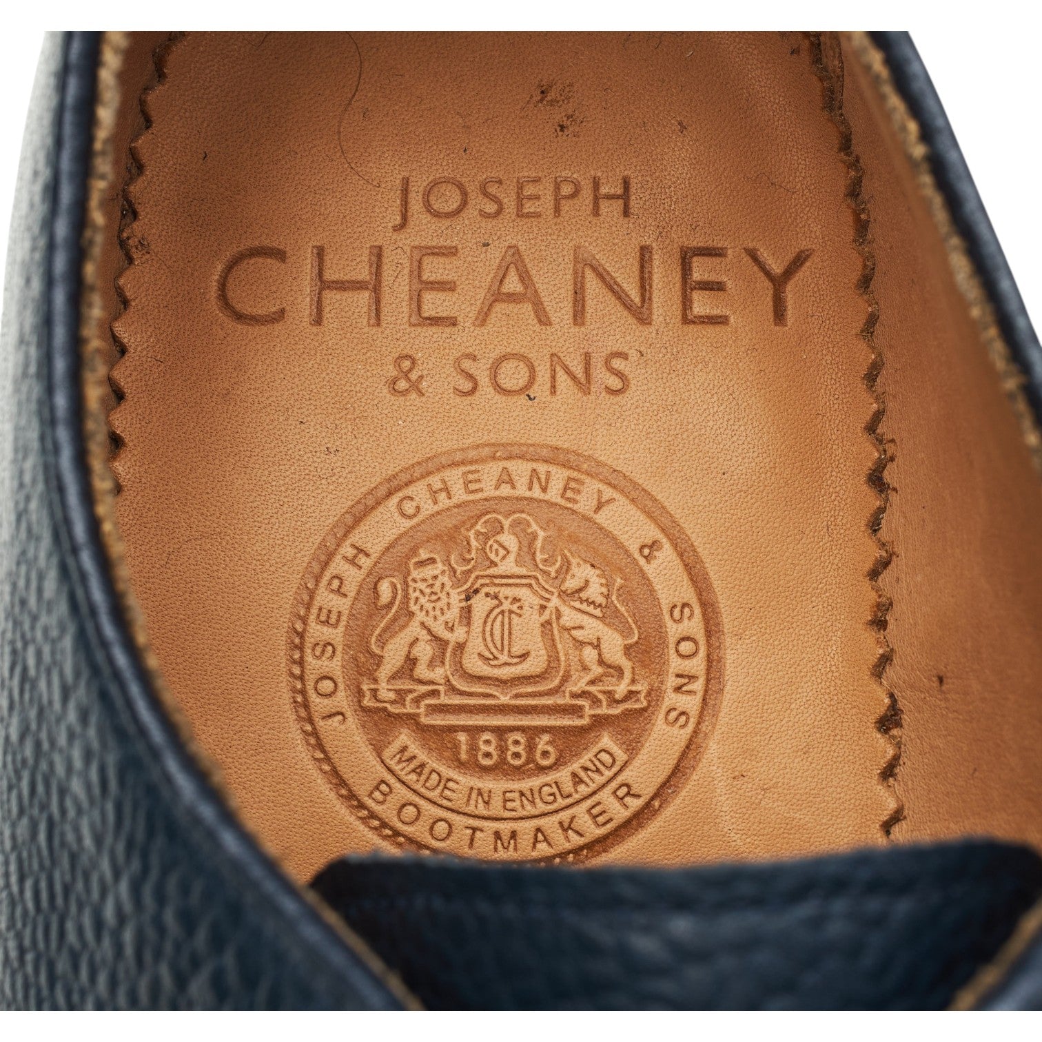 Cheaney Teign II derby cuir bleu marine UK 6.5