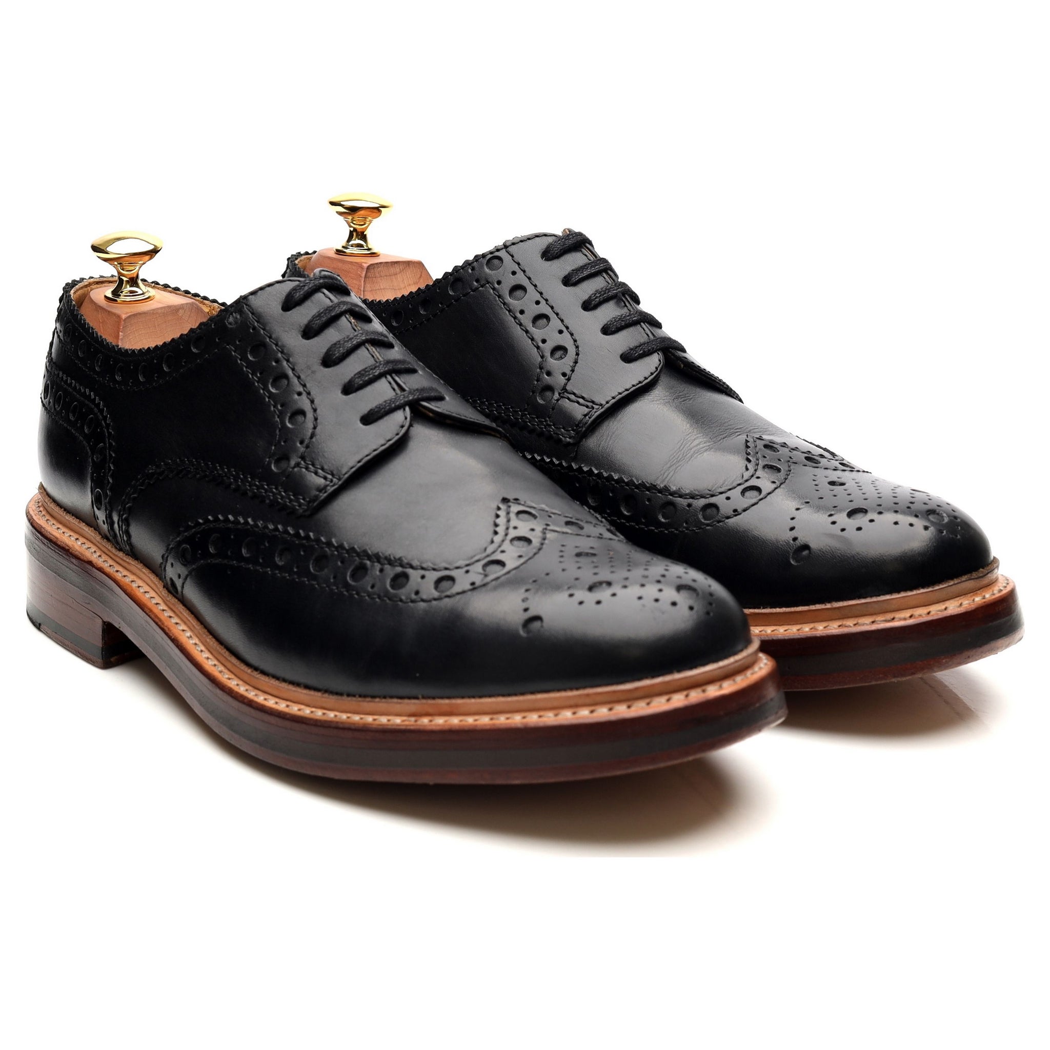 Grenson Archie derby cuir noir pointure UK 9 large