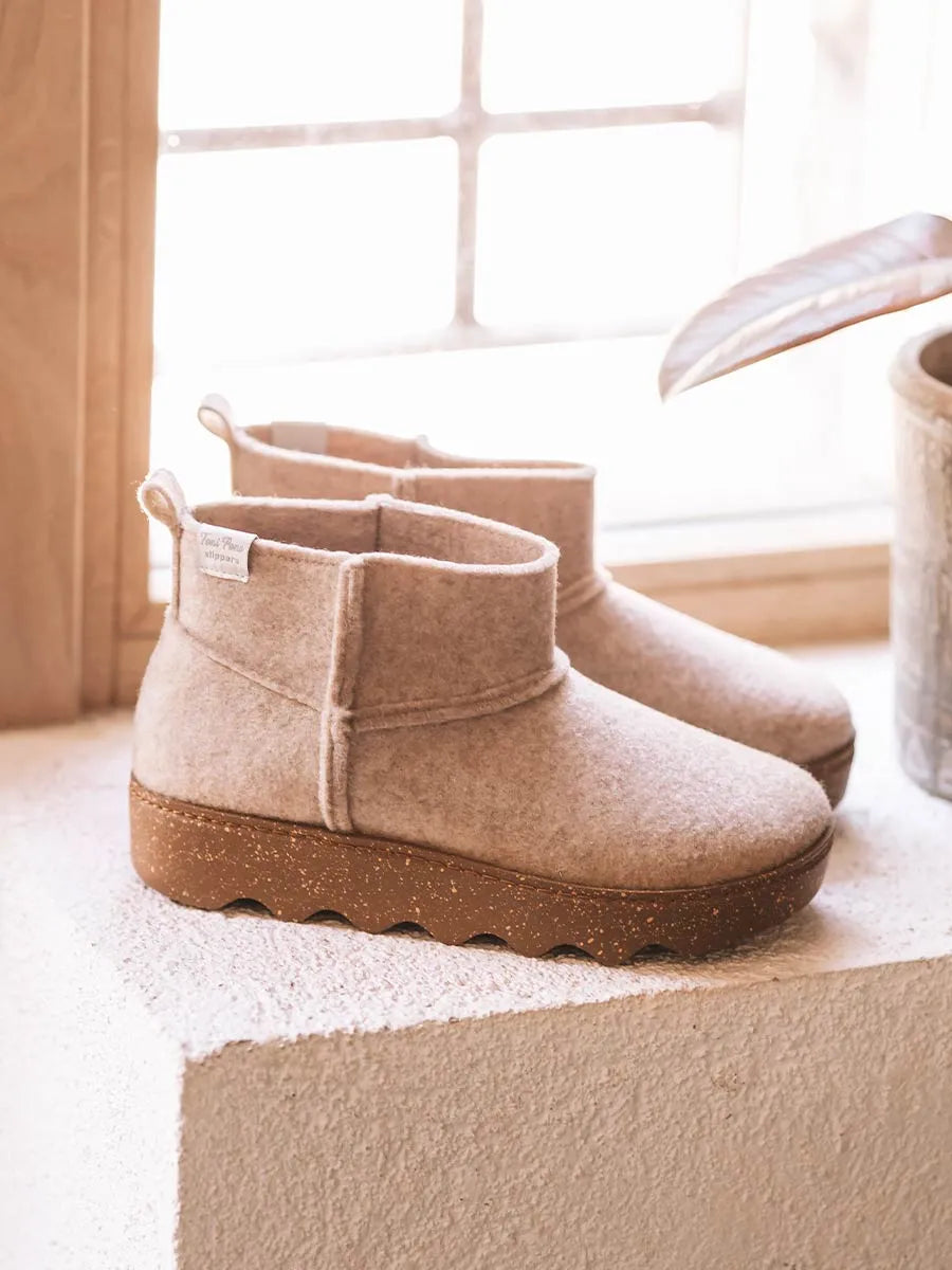 Toni Pons Jiana-FR chaussons feutre recyclé beige femme