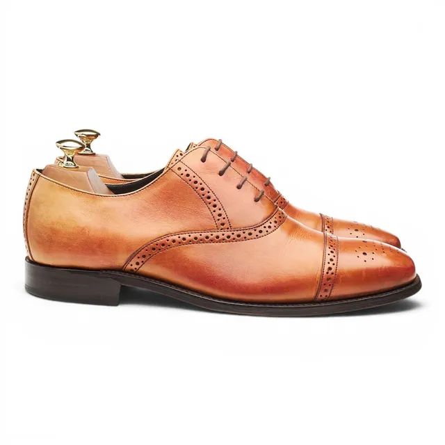 Barker Flynn richelieu cuir marron clair UK 9,5 G