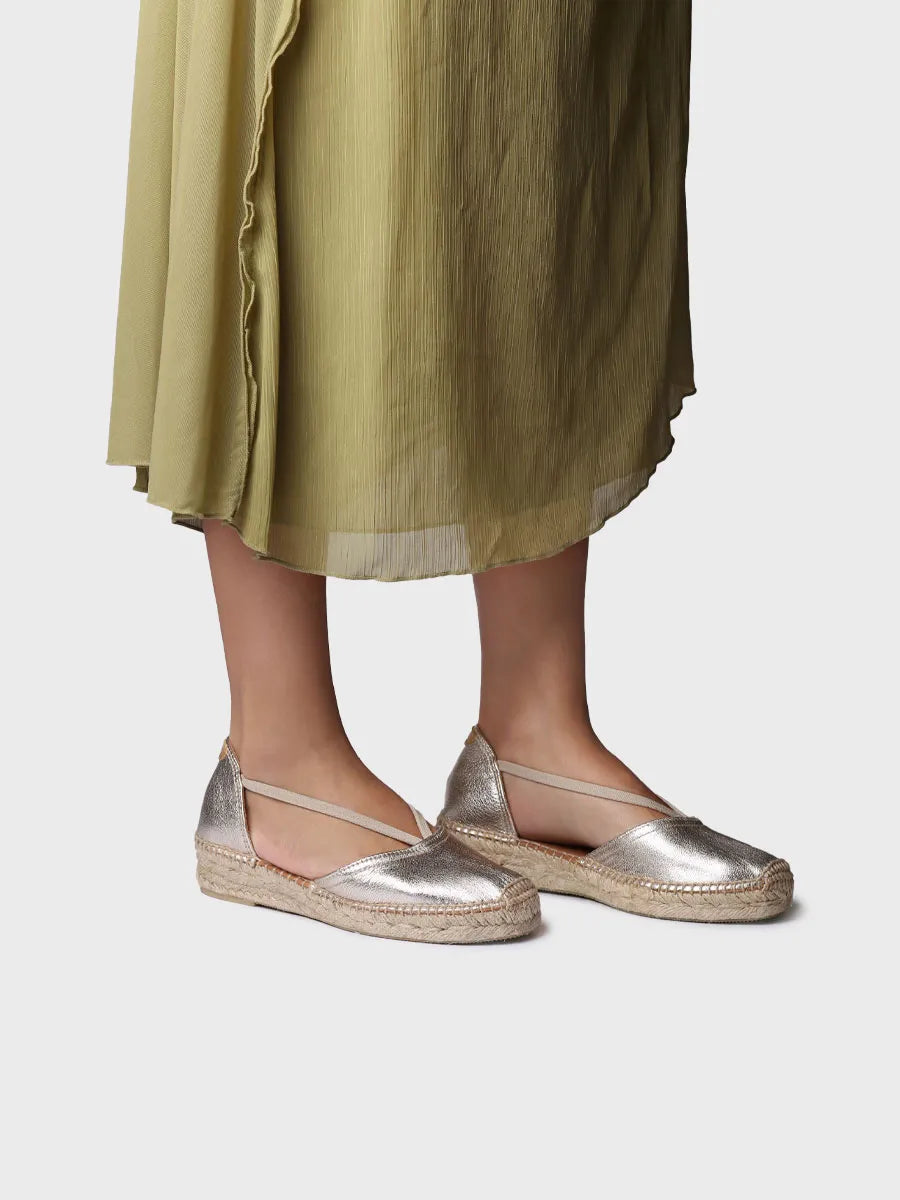 Toni Pons Erla-P espadrille cuir bride platine