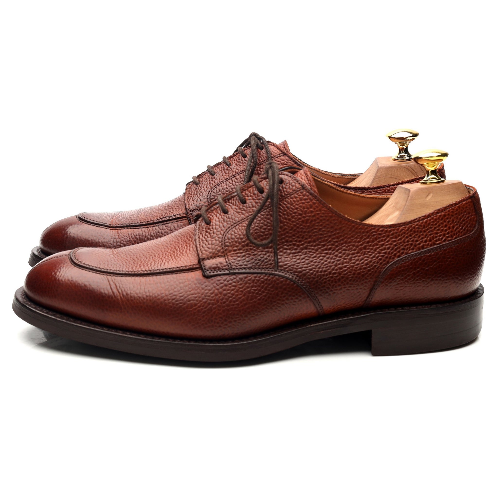 Cheaney Chiswick derby cuir marron UK 8.5 semelle gomme