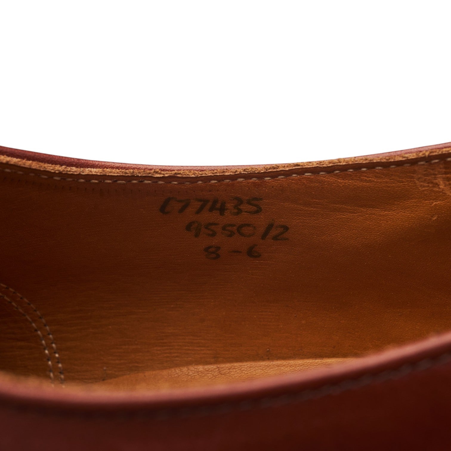Tricker's oxford cuir marron vintage UK 8