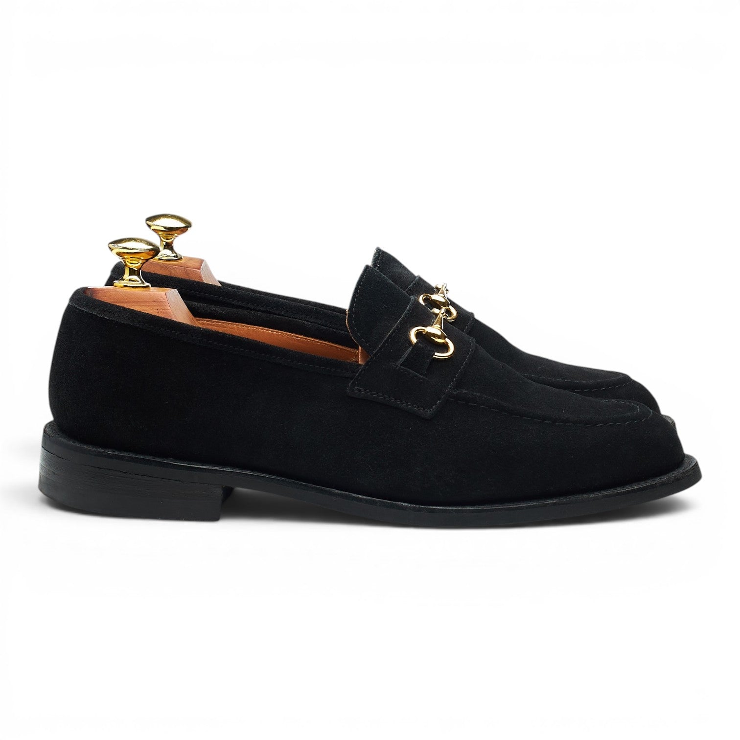 Clutch Cafe mocassins mors daim noir UK 7.5 semelle caoutchouc