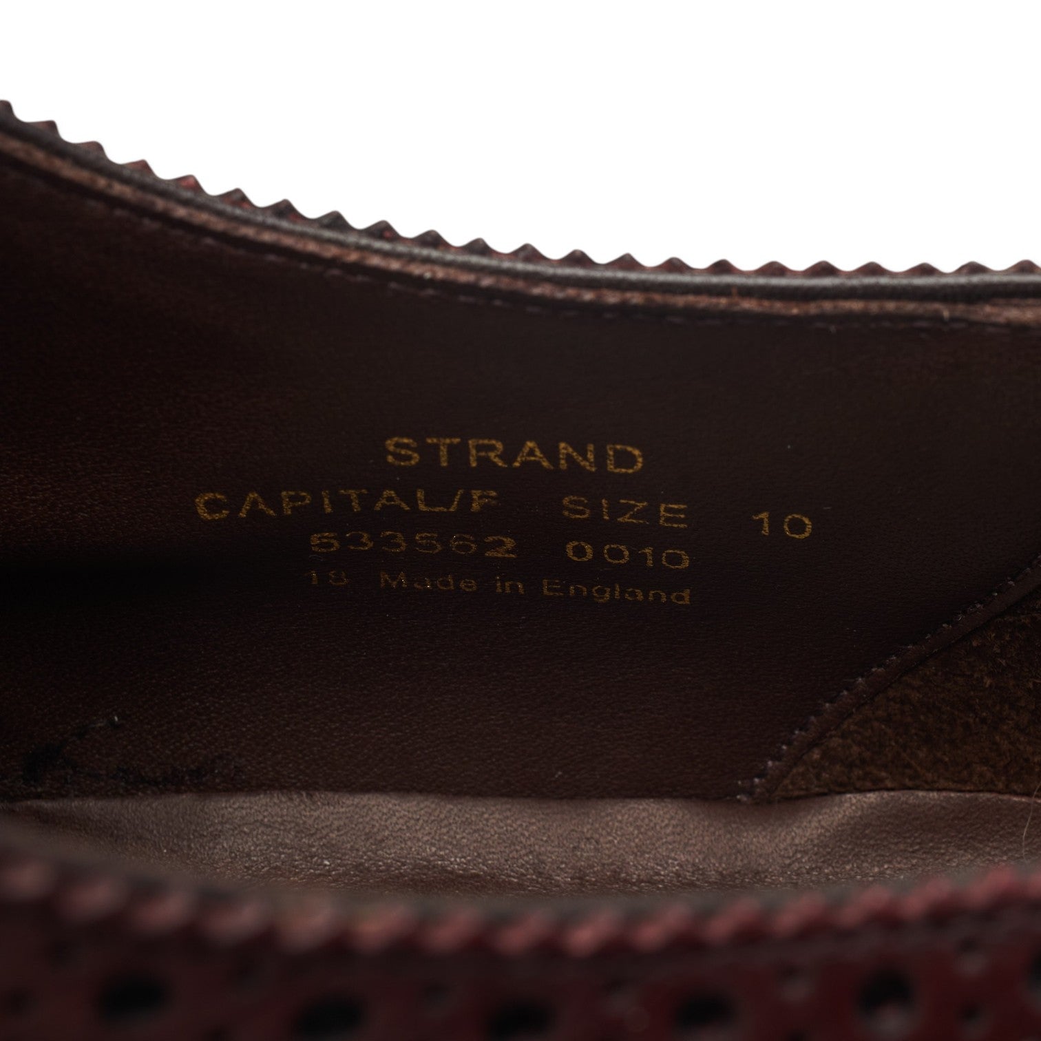 Loake 1880 Strand richelieu cuir bordeaux UK 10