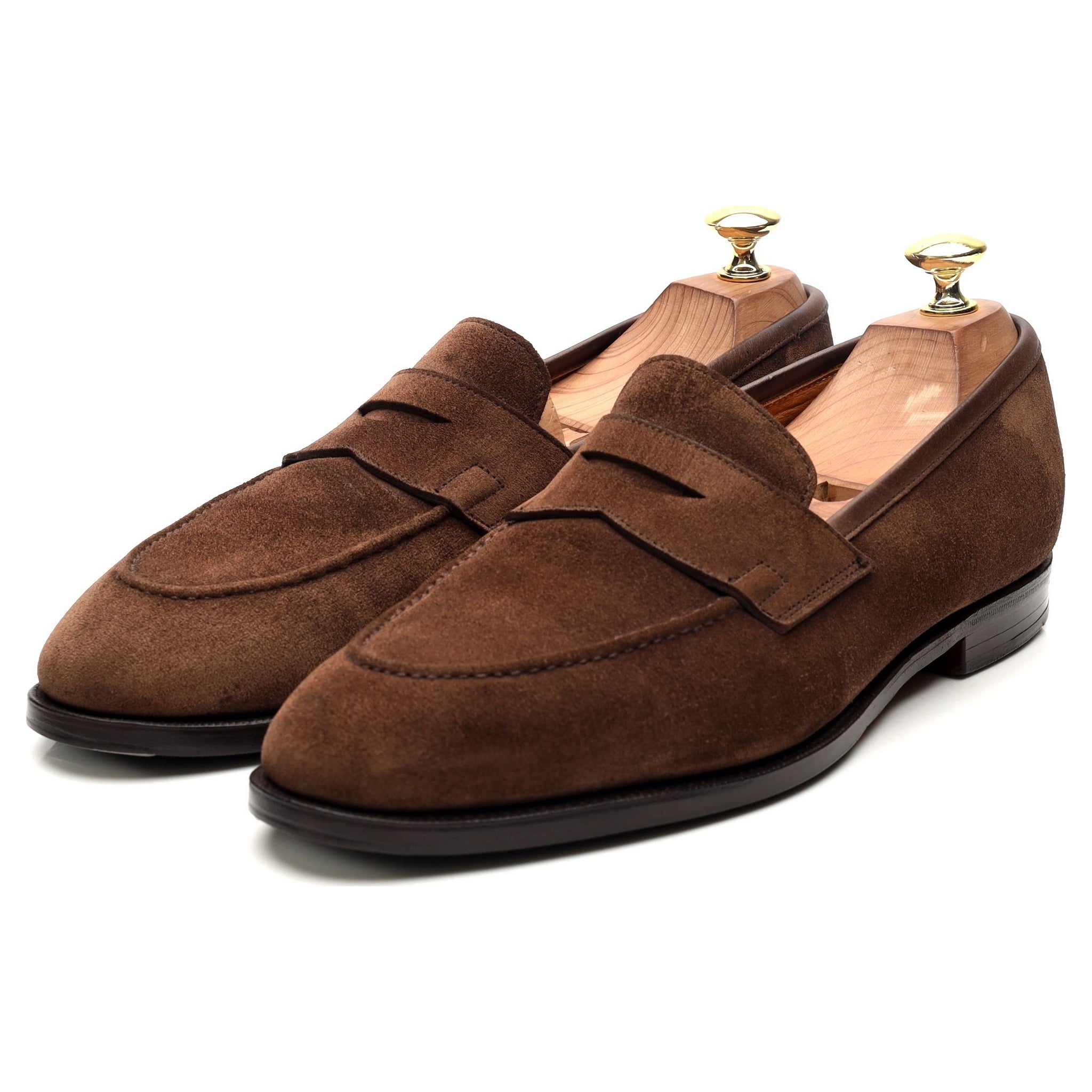 Ralph Lauren mocassins penny daim marron UK 8