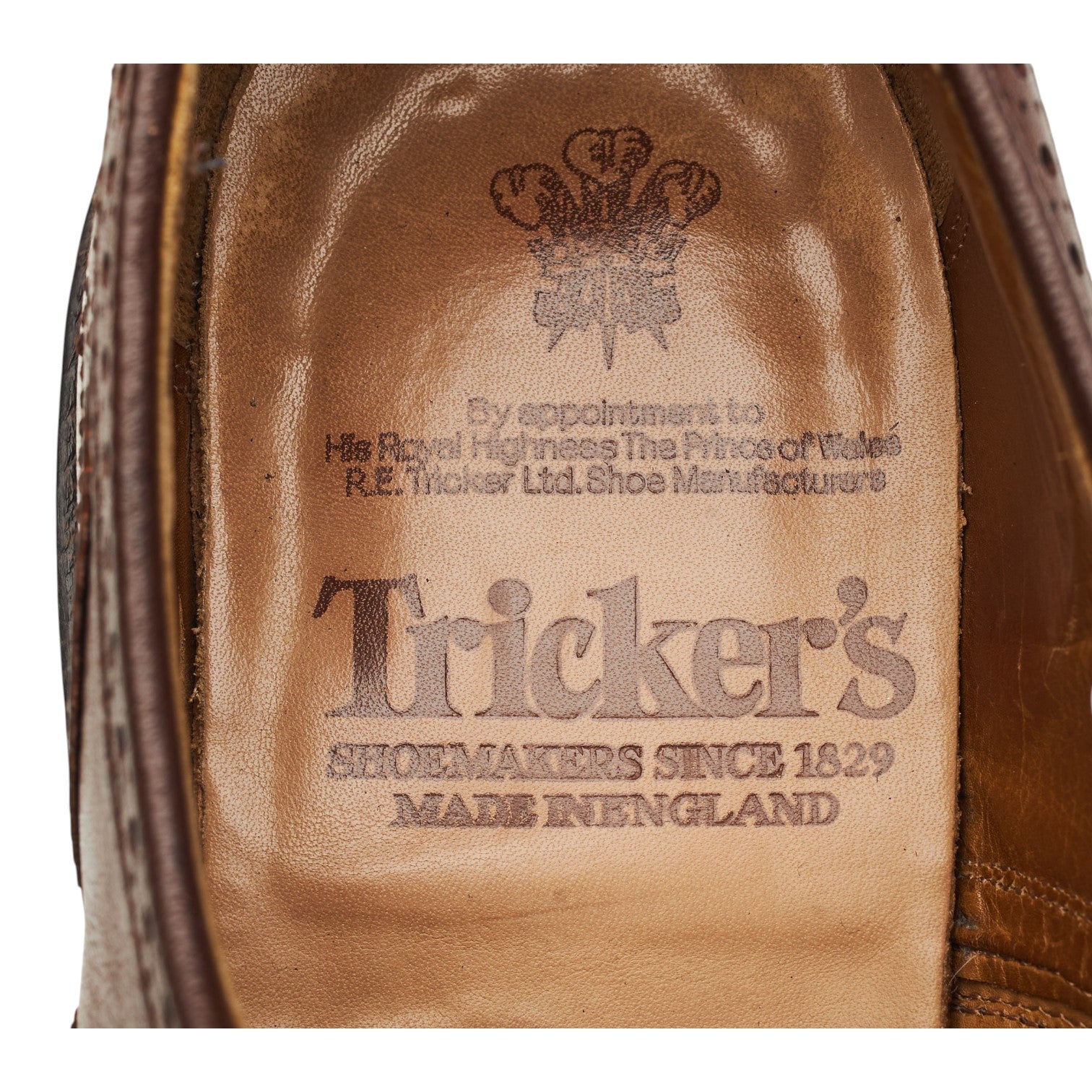 Tricker's Oxford chaussures brogues cuir marron pointure UK 9