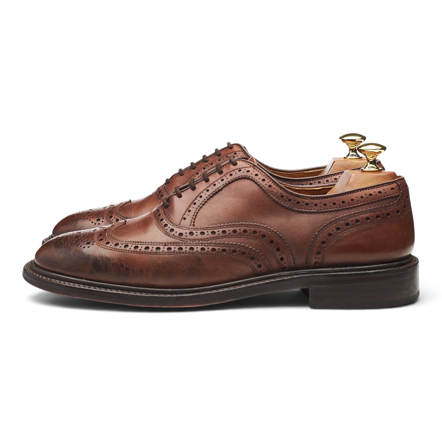 Tricker's Oxford chaussures brogues cuir marron pointure UK 9