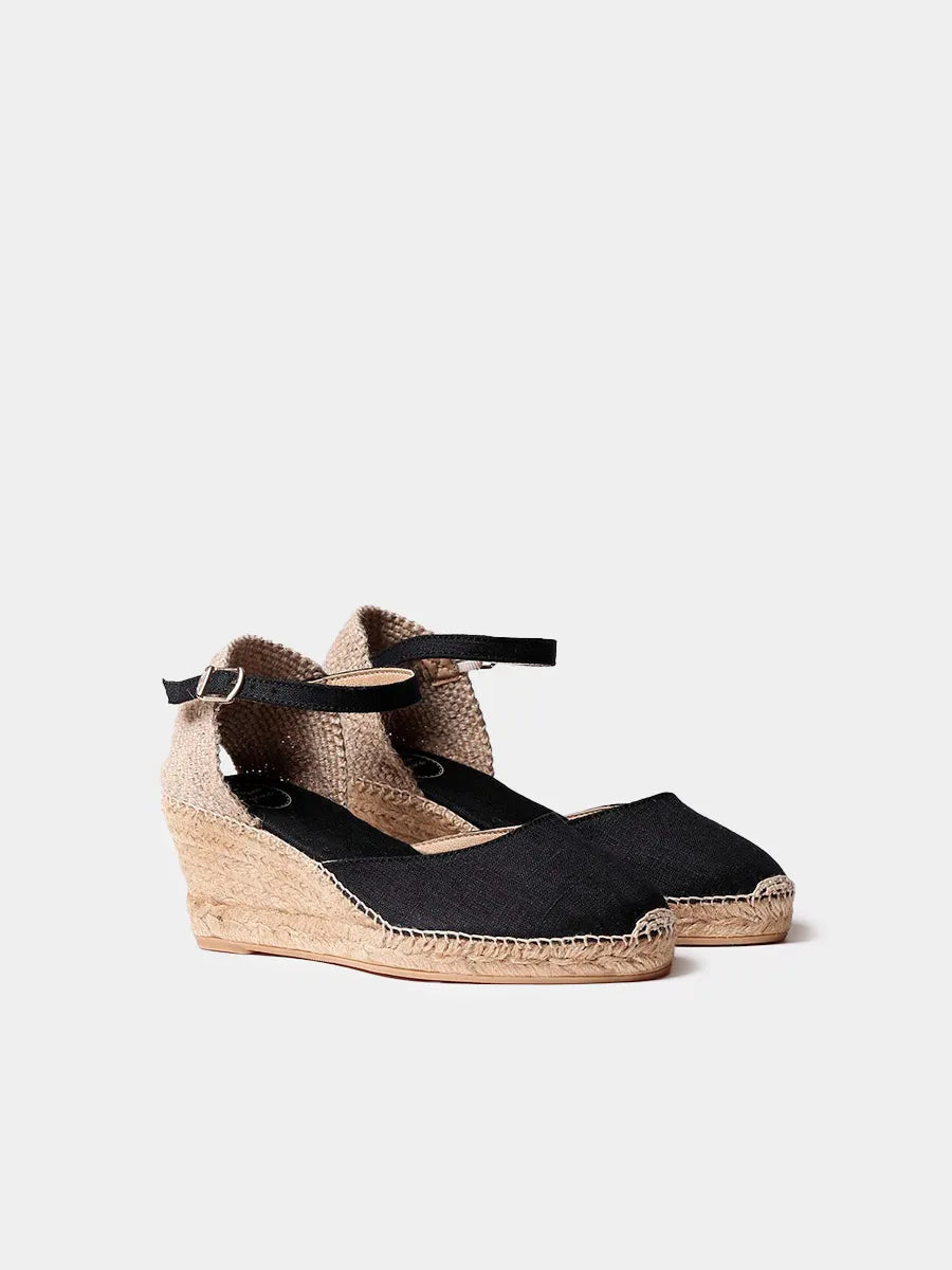 Toni Pons Caldes espadrilles compensées boucle noires