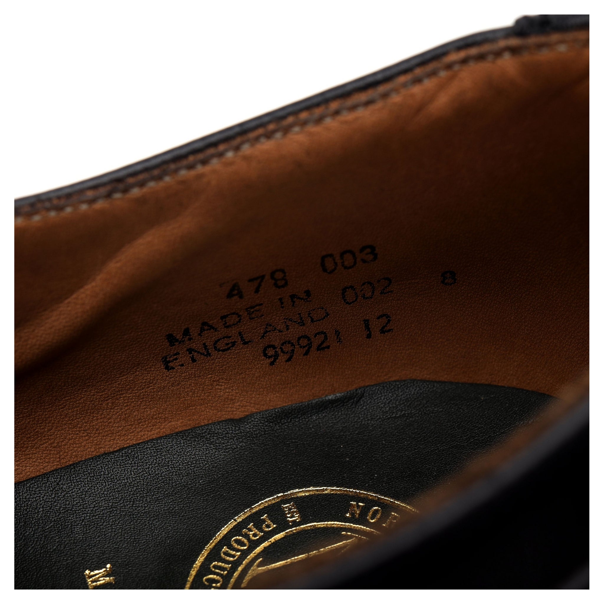 NPS Cap Toe derby cuir noir pointure UK 8 veau