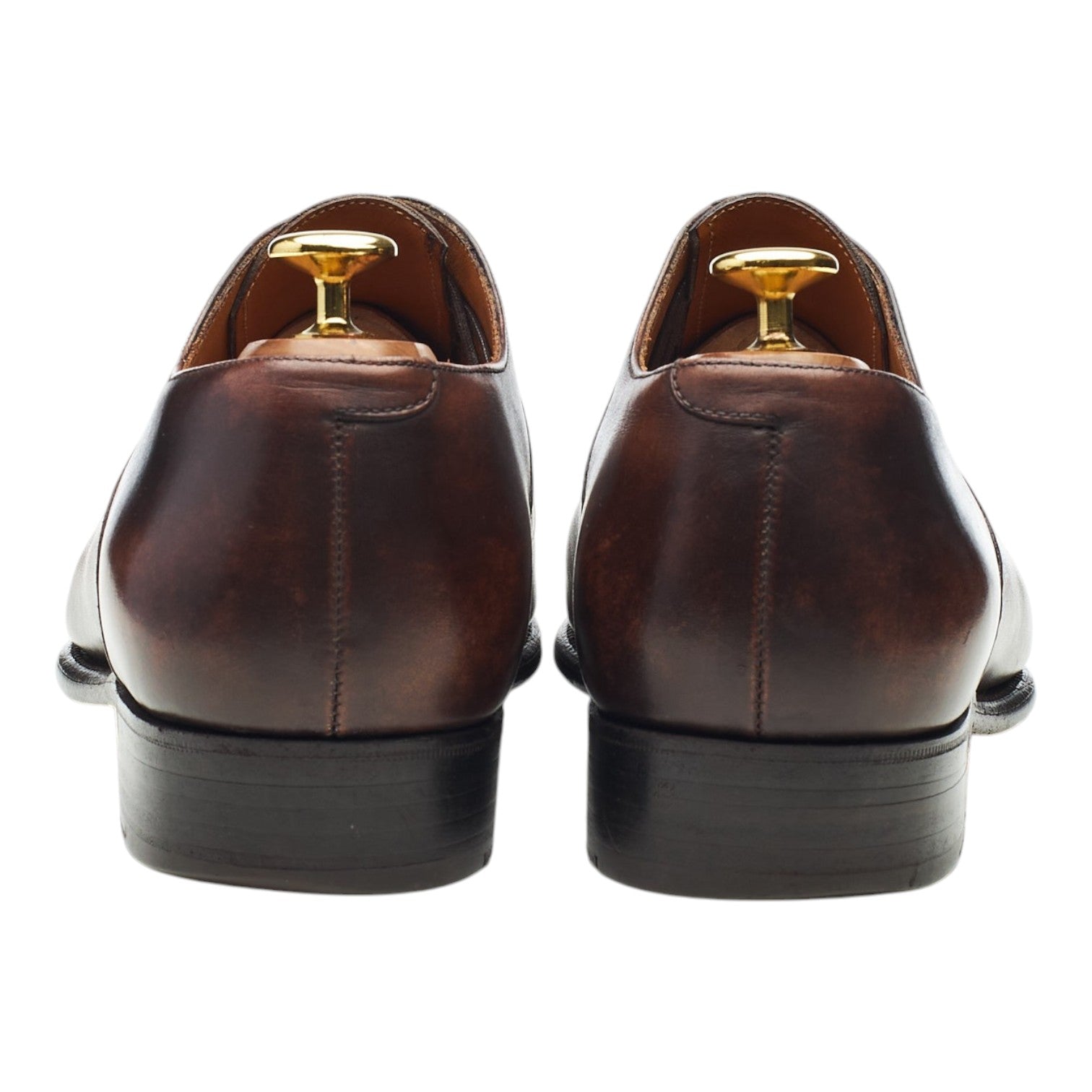 J.M. Weston 7 Eyelets oxford marron pointure UK 8 cuir patiné