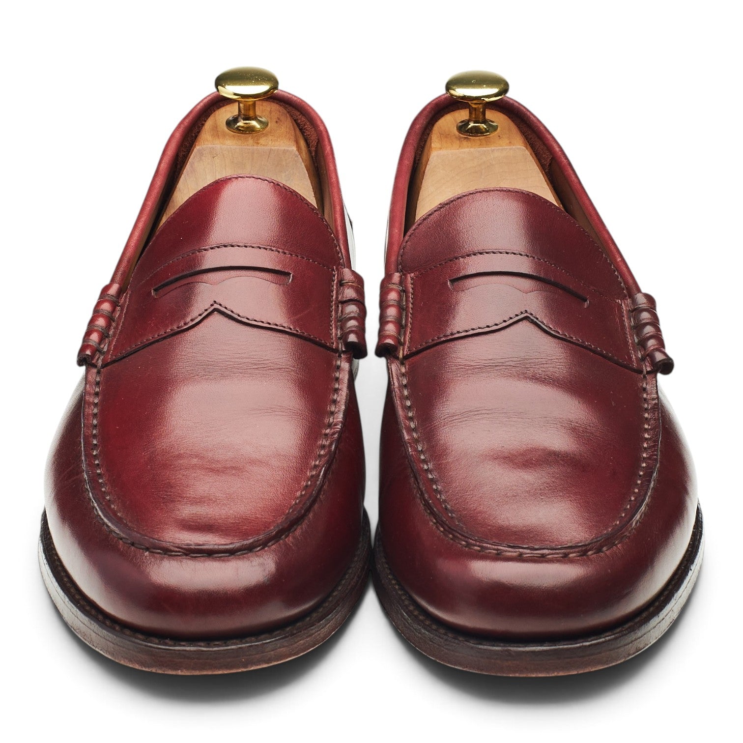 Loake 1880 Hackney mocassins cuir bordeaux 8 UK