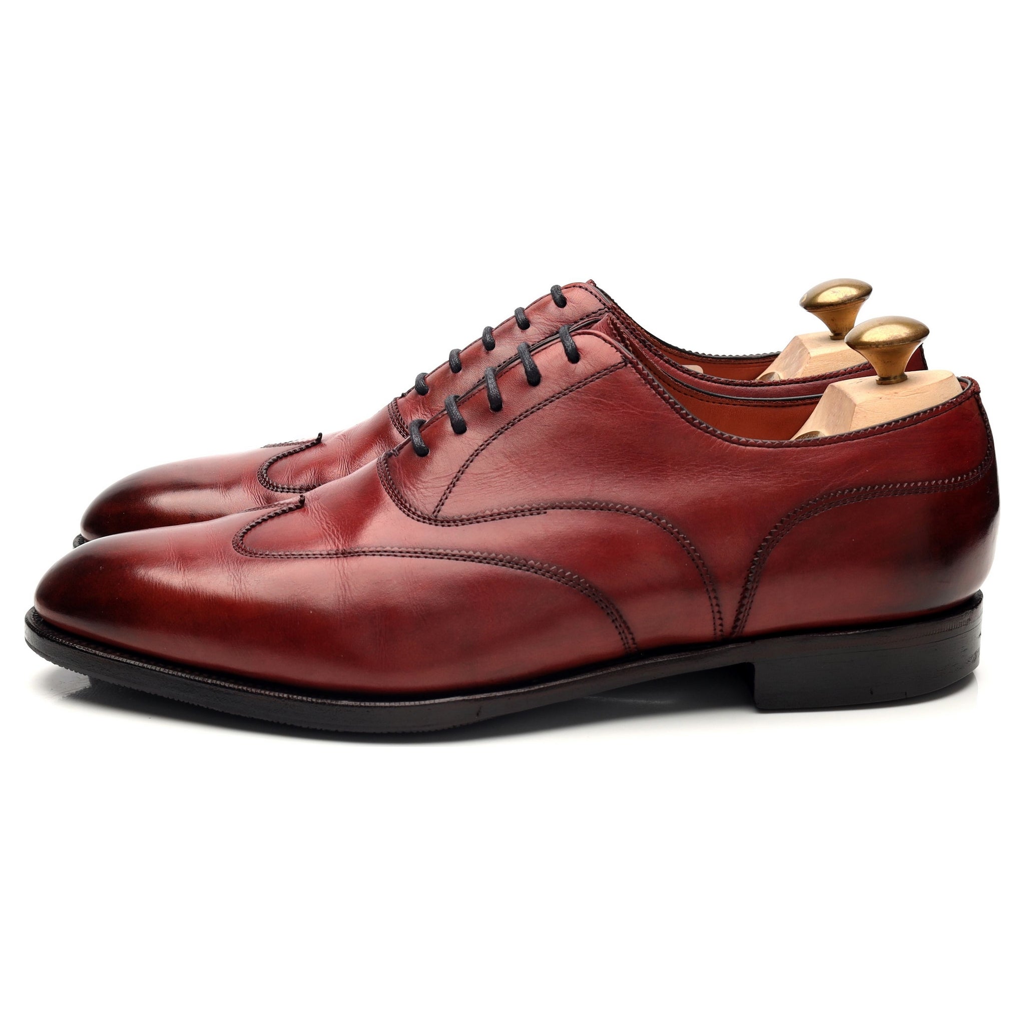 Edward Green Beaulieu richelieu cuir bordeaux UK 8.5