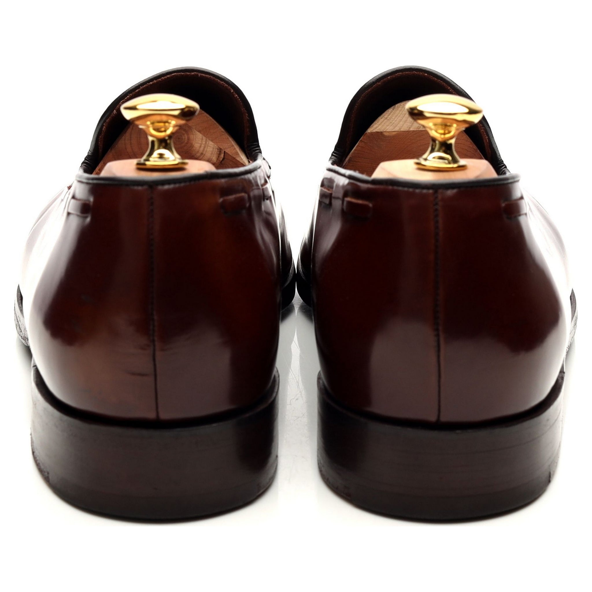 Foster & Son mocassins homme cuir bordeaux UK 11.5