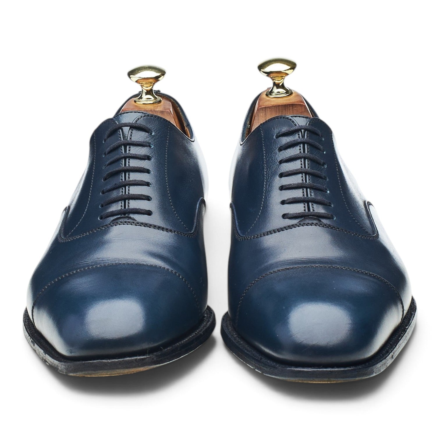 J.M. Weston 415 oxford cuir bleu marine UK 7.5