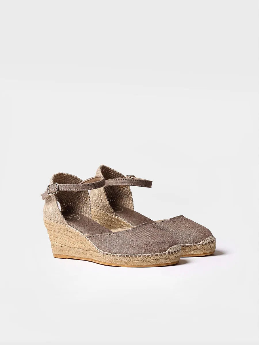 Toni Pons Caldes espadrilles compensées jute taupe