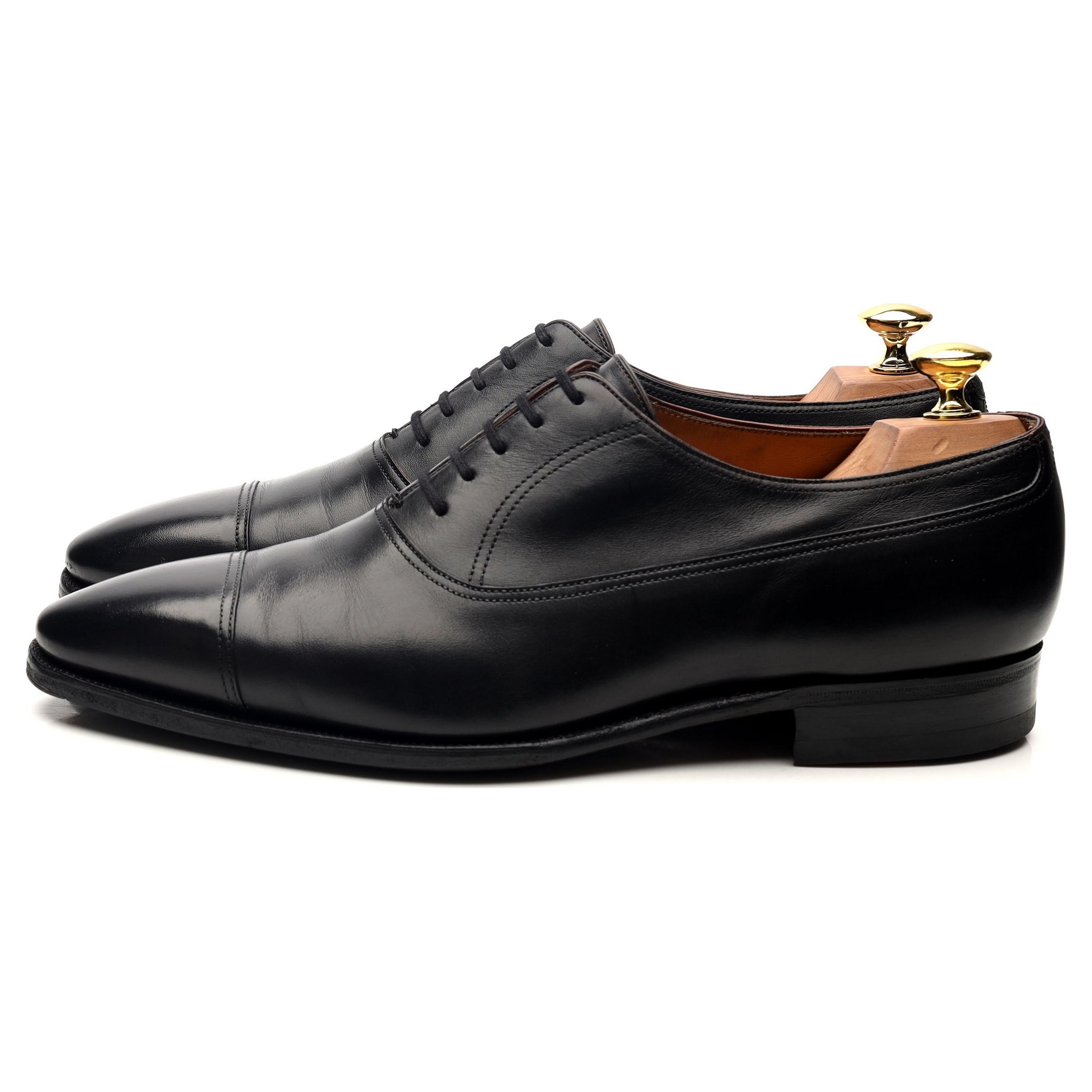 Corthay oxford cuir noir pointure UK 8 bout droit