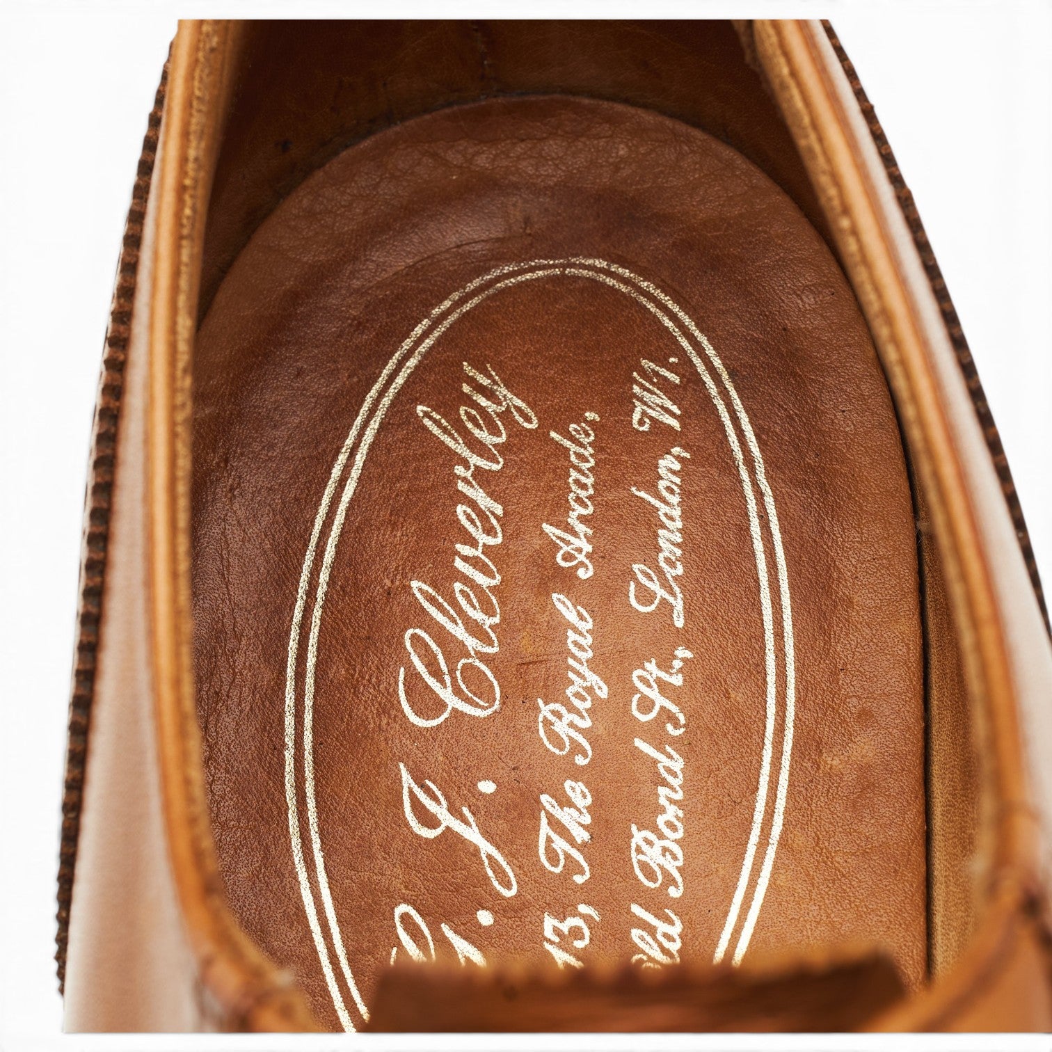 George Cleverley Oxford chaussures cuir marron pointure UK 7