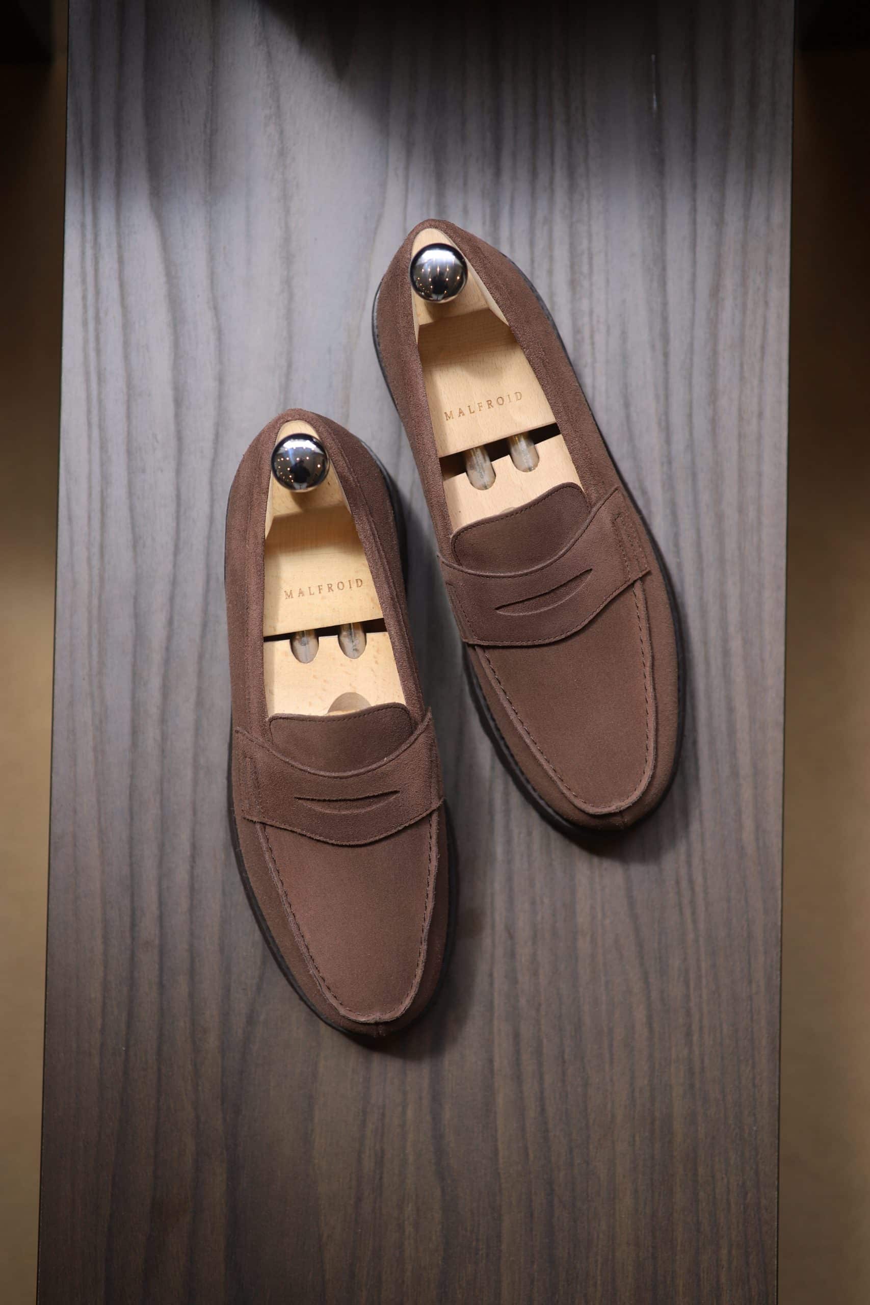 Malfroid Tilsitt II penny loafer daim semelle gomme