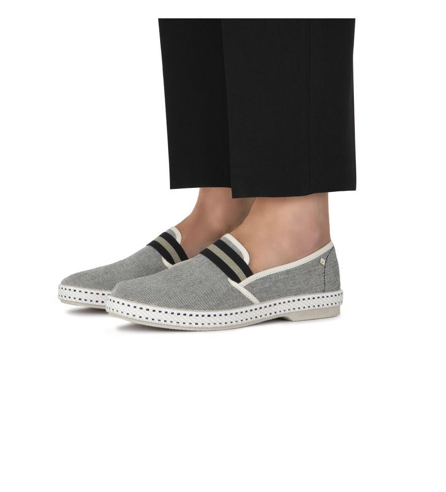Rivieras Classic College Toile Blackish Espadrilles Gris