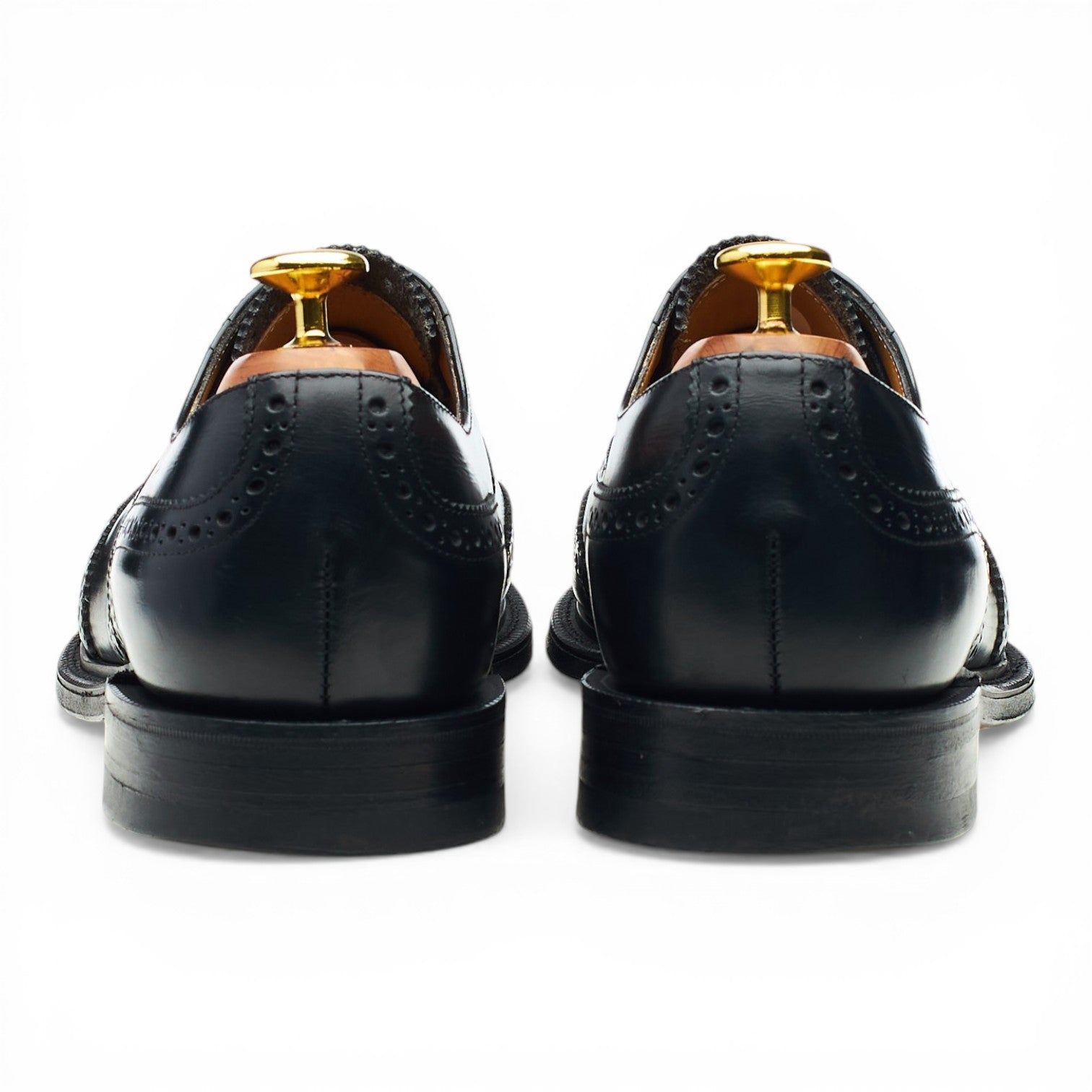 Cheaney richelieu brogue wingtip cuir noir UK 8