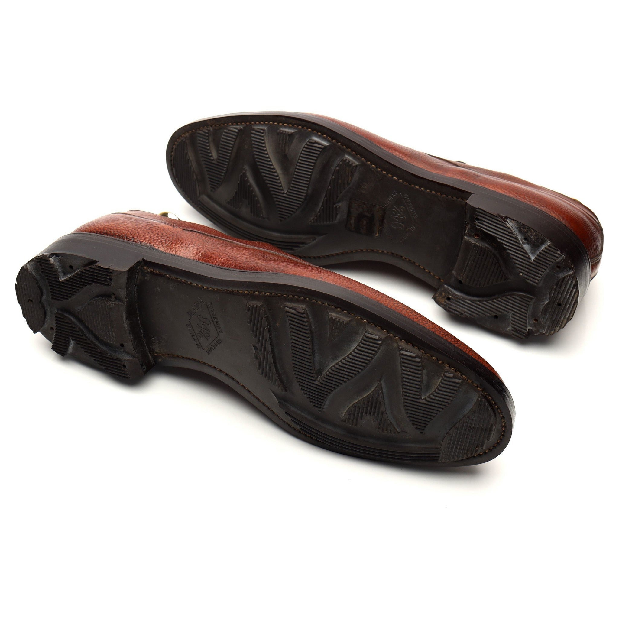 Edward Green Cortina derbies cuir grainé marron clair 9 UK