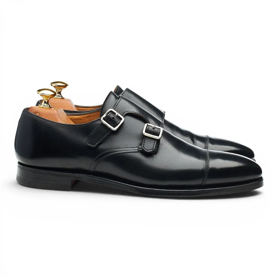 Crockett & Jones Lowndes monk cuir noir 6 UK