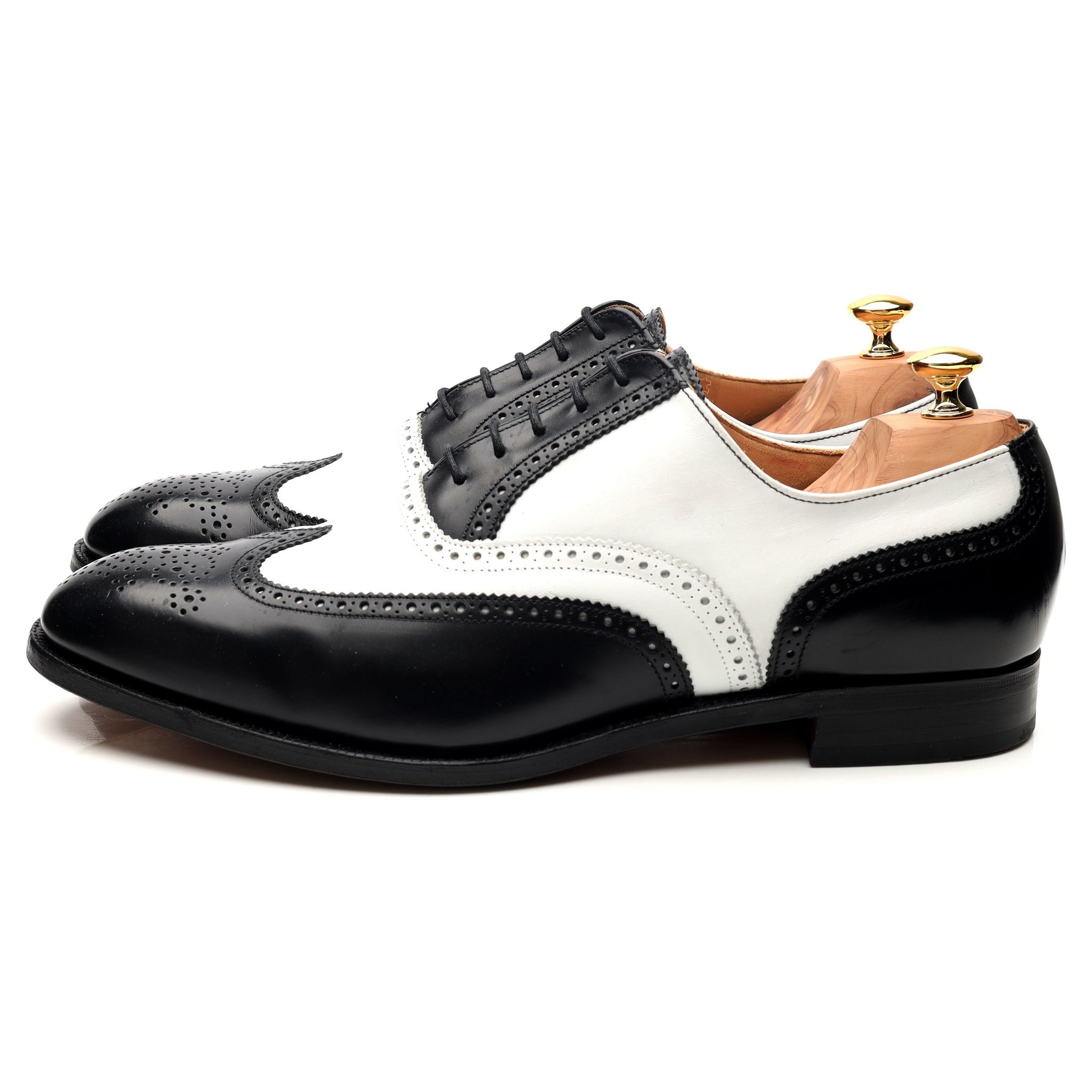 Shipton & Heneage George richelieu cuir noir blanc 12 UK
