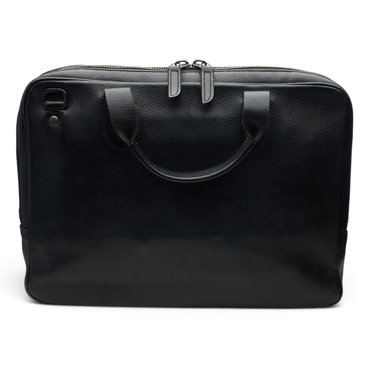 Carl Friedrik mallette cuir grainé noir 37 cm