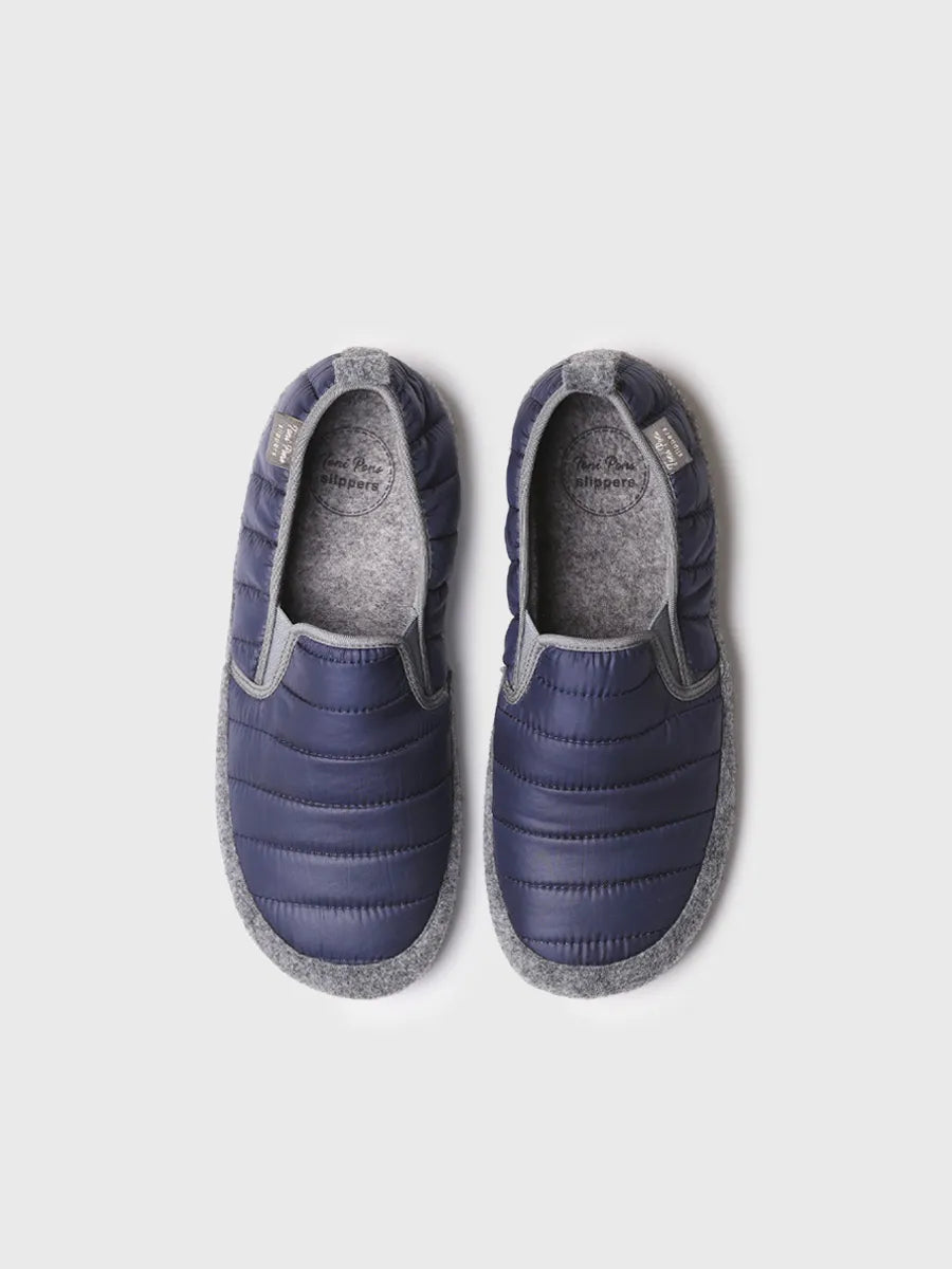 Toni Pons Ned-TK chausson homme bleu marine matelassé