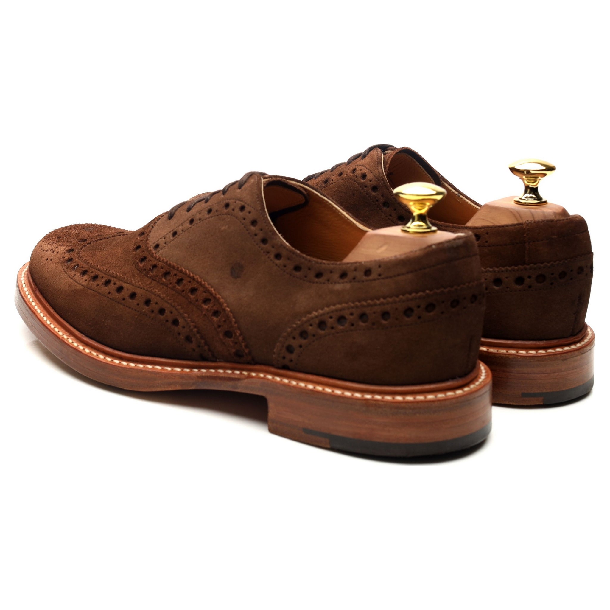 Barker brogue daim marron pointure 8