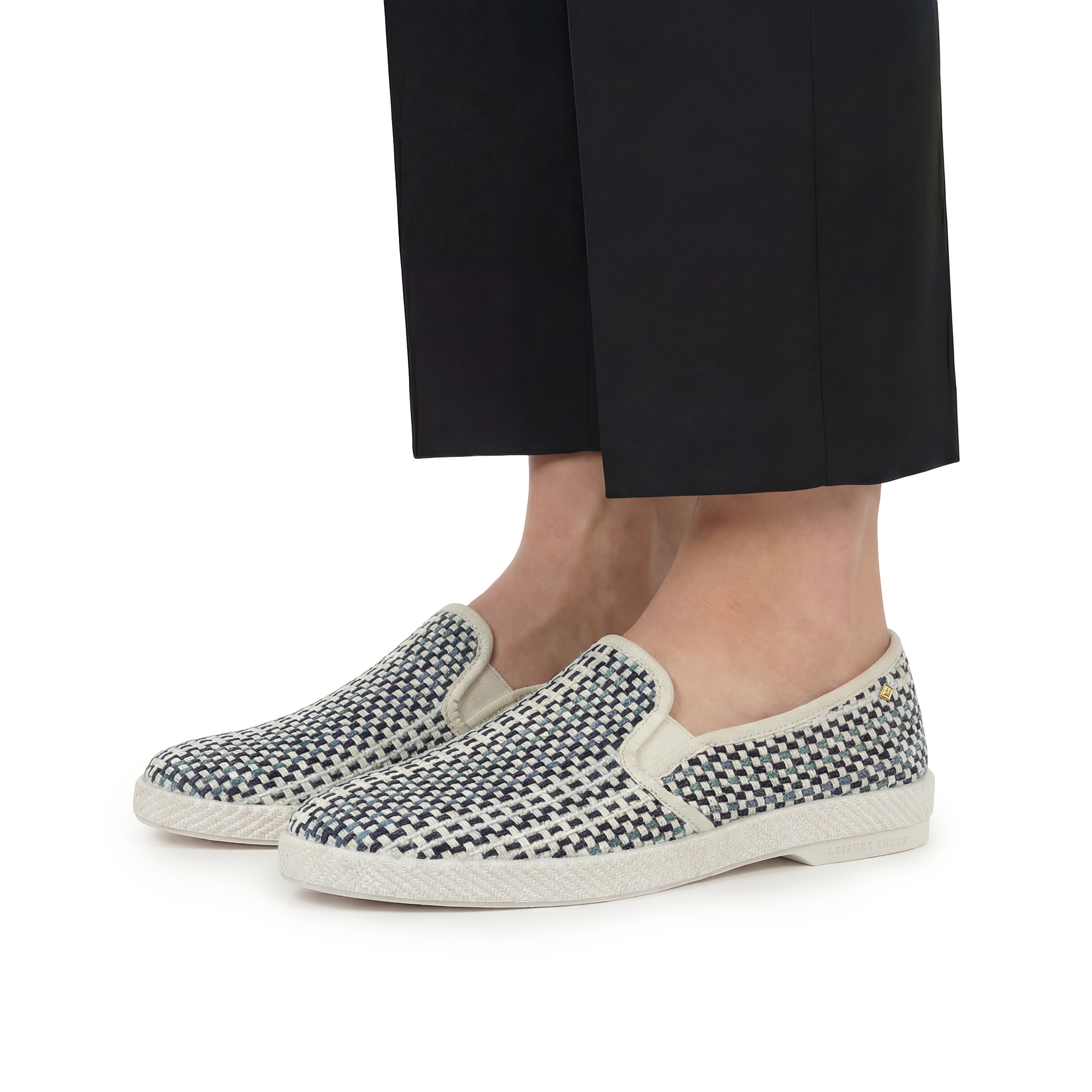 Rivieras Classic Verona espadrilles tissées bleu coton