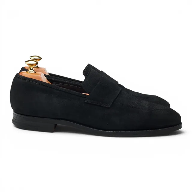 Richard James Walton mocassins suède noir UK 8.5