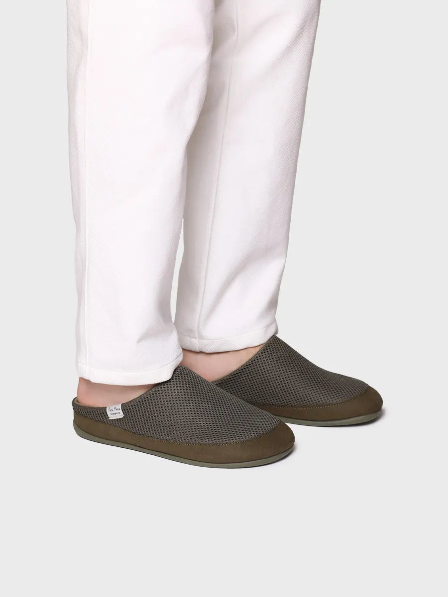 Toni Pons Niue-GC sabot homme kaki mesh vegan