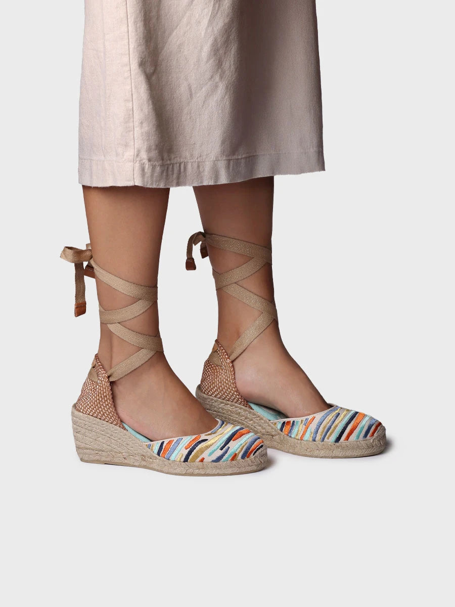Toni Pons Castell espadrilles compensées brodées