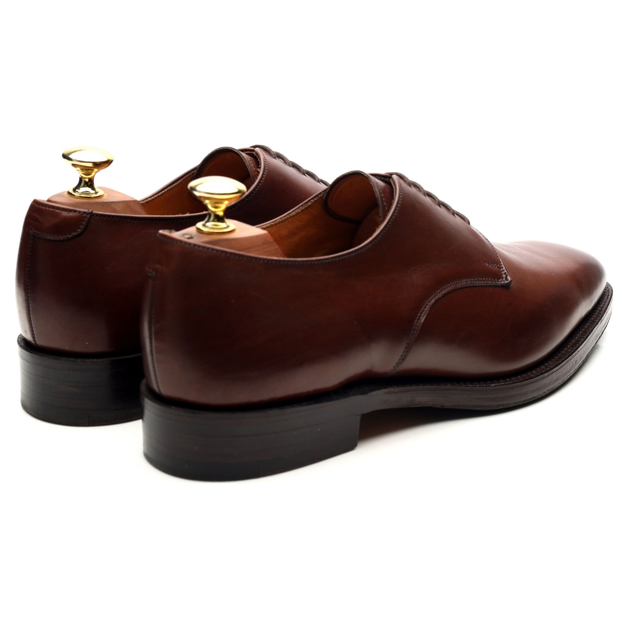 Grenson derby cuir marron vintage pointure UK 8