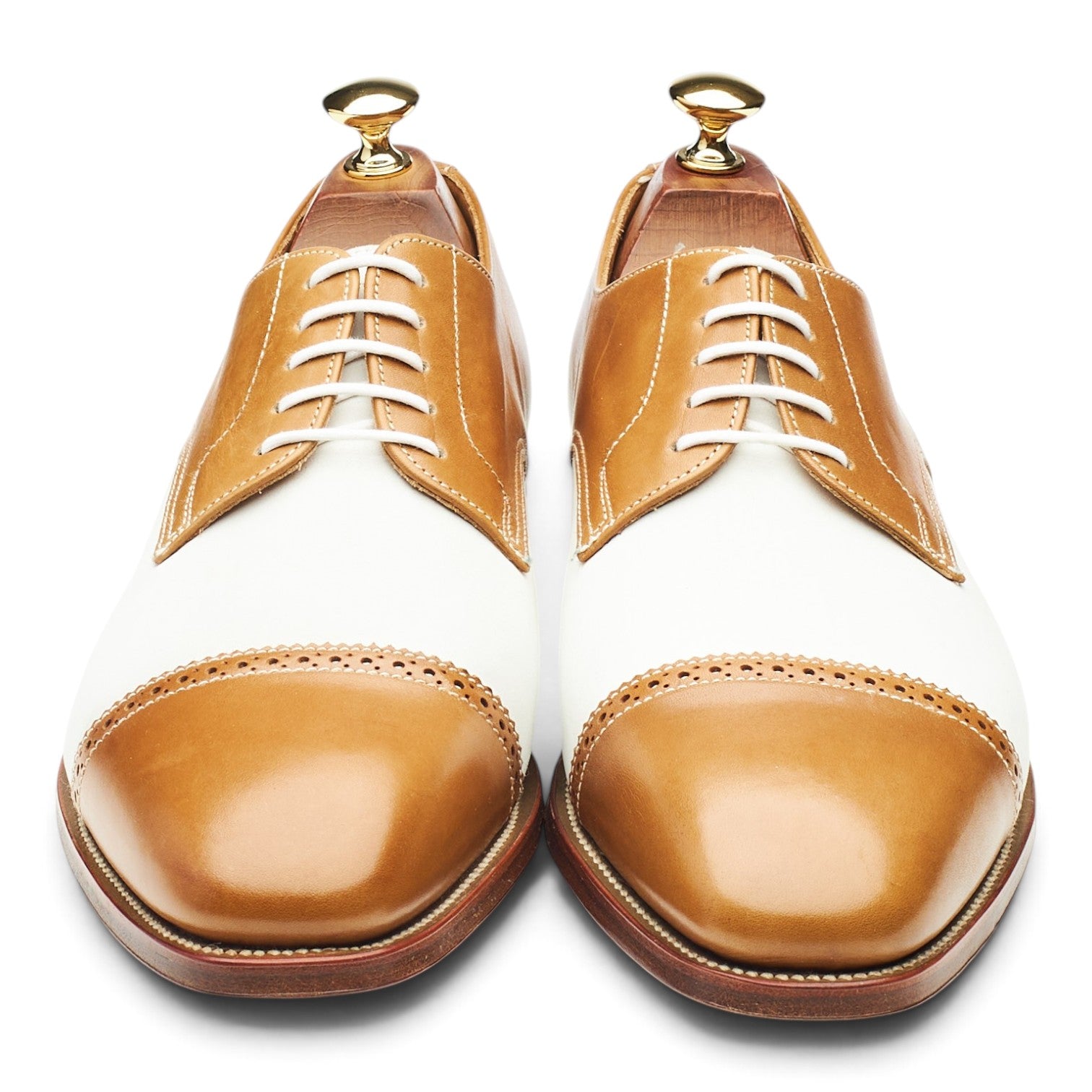 Alfred Sargent derby cuir marron blanc UK 9