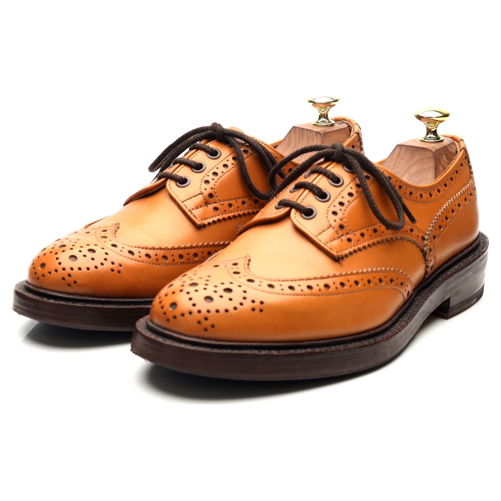 Tricker's Bourton derby cuir marron 7 UK brogue