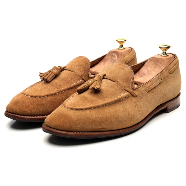 Grenson Scottie mocassins daim sable UK 12